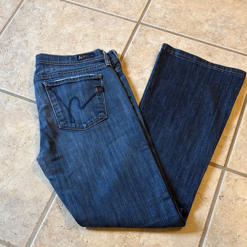 Citizens Of Humanity Dark Blue Straight Leg Jeans